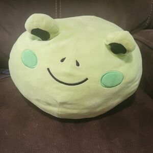 Green Frog Face Stuffed Animal Plush